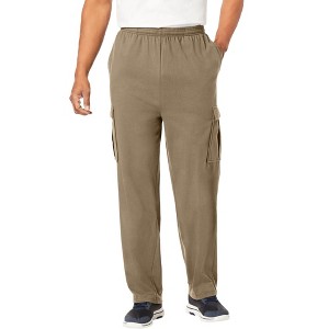 KingSize Men's Big & Tall Lightweight Jersey Cargo Sweatpants - 1 of 4