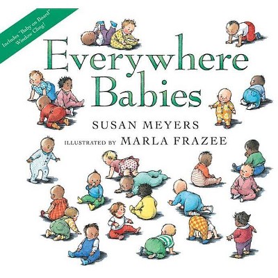 Everywhere Babies Lap Board Book (with Window Cling) - by  Susan Meyers (Mixed Media Product)