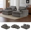 Whisen 2-Piece L-Shaped Sectional Compression Sofa with Soft Corduroy Fabric, No Assembly Required - 3 of 4