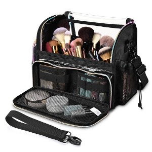 Byootique Makeup Brush Case Portable Artist Brush Holder Stand-Up Travel Cosmetic Organizer Bag - 1 of 4