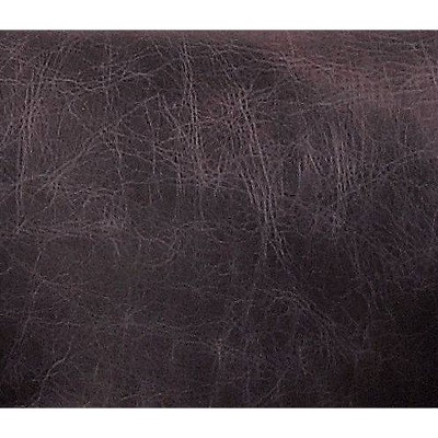 31" Antique Ebony Leather and Rustic Oak Accent Chair