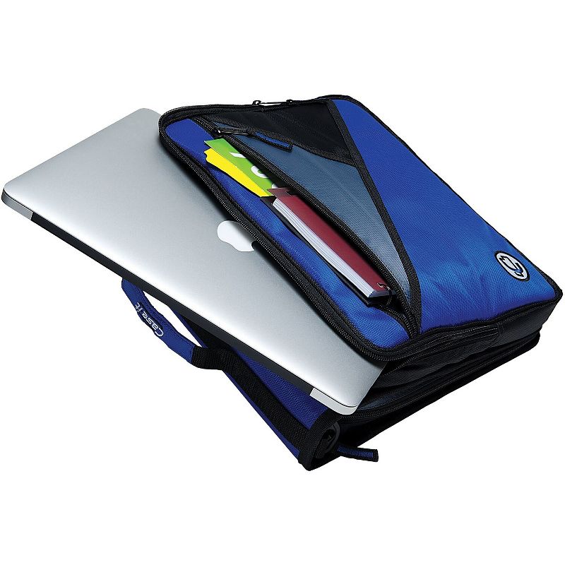 Case It 2 Blue Zipper Binder with Laptop/Tablet Pocket LT-007BLU, 5 of 6