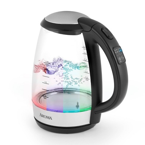 1.7-Liter Electric Glass Kettle with Color Changing LED Indicators