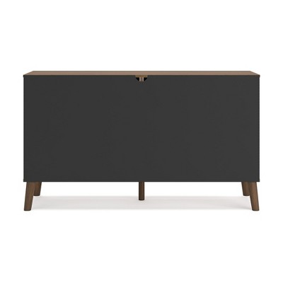 Auburn Brown 6-Drawer Mid-Century Modern Dresser