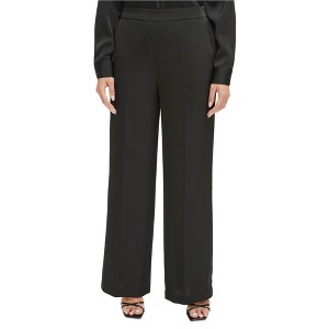Calvin Klein Womens Pull On Satin Wide Leg Relaxed Casual Pants - 1 of 1