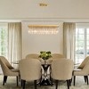 Modern Crystal Chandelier Collection - Adjustable Raindrop K9 Crystal Light Fixtures for Dining Room, Kitchen Island, Living Room (Multiple Sizes) - 2 of 4