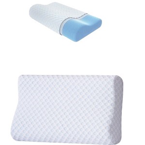 Dyonery Neck Pillow Memory Foam Contour Pillow for Pain Relief Cervical Pillow for Sleeping, Orthopedic Pillow for Neck and Shoulder Pain -Soft - 1 of 4