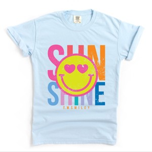 Simply Sage Market S.W.Smiley Sunshine Neon Garment Dyed Tee - 1 of 4