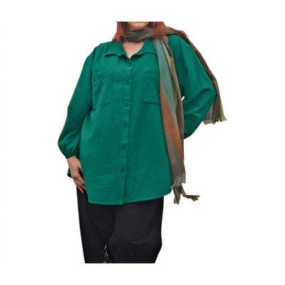 Women's Long Sleeve Button Up Shirt - Plus - On The Plus Side