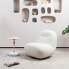 Lirago Luxury Modern Swivel Accent Chair with Ice Flower Velvet-Minimalist Armless Design 27.55"Wx33.07"Dx29.92"H - 3 of 4