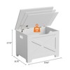 23.6" Storage Chest, Wooden Storage Bench with Safety Hinge, Easy Assembly, Large Toy Chest for Entryway Bedroom - 3 of 4