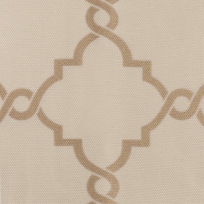 Saratoga Beige and Gold Cotton Blend Grommet Top Valance