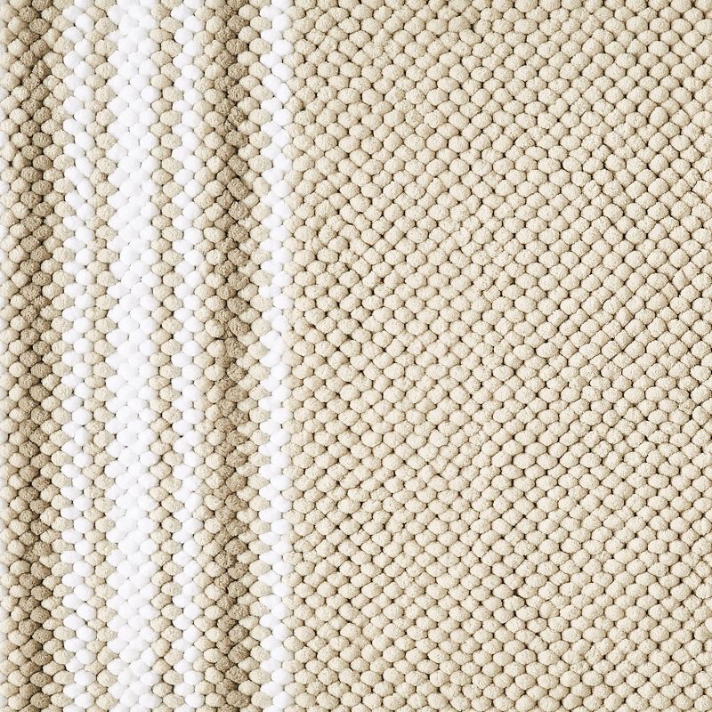 Home Aiden Jacquard Chenille Noodle Bath Rug Taupe - VCNY, 5 of 6