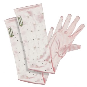 Wicked Opera Gloves Galinda Pink Satin Adult Formal Evening Long Gloves Pink - 1 of 4