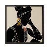 Domonique Brown Black Hair No. 6 Framed Wall Art Black - Deny Designs - 4 of 4