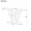 FURNIinspire Console Tables Entryway Table Living Room Table Narrow Console Table, V-Base Design Classic Entry Table, Beige, 14.2"*59.8"*33.8" - 3 of 4