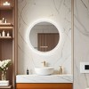Hyleory Round Mirror for Bathroom, Lighted Makeup Vanity Mirror, Wall-Mounted, Anti-Fog - 2 of 4