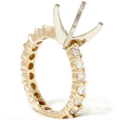 Pompeii3 1 1/2ct Diamond Eternity Mount Engagement Ring Setting