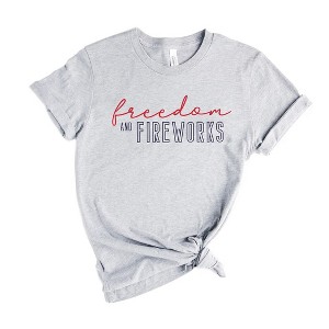 Simply Sage Market Women's Freedom and Fireworks Short Sleeve Graphic Tee - 1 of 4