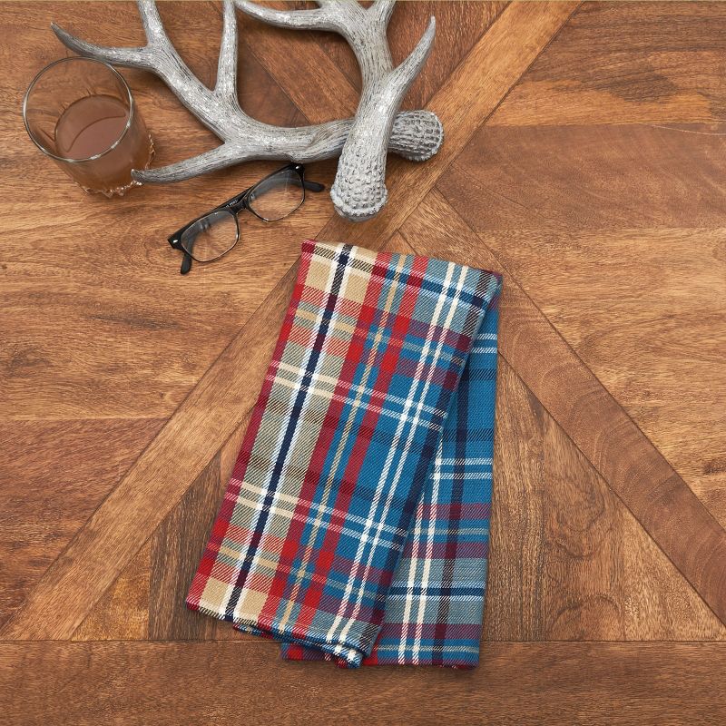 C&F Home Rockwell Plaid July Fourth Woven Cotton Kitchen Towel, 2 of 5