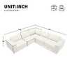 116" Upholstered Modular L-Shaped Sectional Sofa, 5-Piece Free Combination Foam-Filled Floor Couch Set - 3 of 4