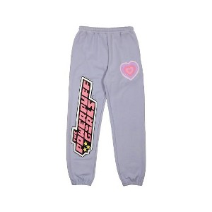 Powerpuff Girls Puff Print Heart Adult Blue Sweatpants - 1 of 4