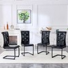 KTMBDW Faux Leather Metal Frame Dining Chairs,Modern Retro Alligator Skin Upholstered Dining Chairs for Kitchen,Living Room - 2 of 4