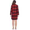 Ashford & Brooks Women's Flannel Plaid Sleep Shirt Button Down Nightgown - 3 of 4