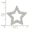Black Bow Jewelry Sterling Silver and Cubic Zirconia Outlined Star Slide Pendant, 22mm - 4 of 4