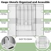 Sorbus Expandable Silverware Organizer – Multipurpose Flatware and Kitchen Storage Solution - with 7 compartments and 2 expandable slots - 4 of 4