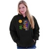 Funny Halloween Surfing Skeleton Hoodie Sweatshirt Women Men Brisco Brands - 3 of 4