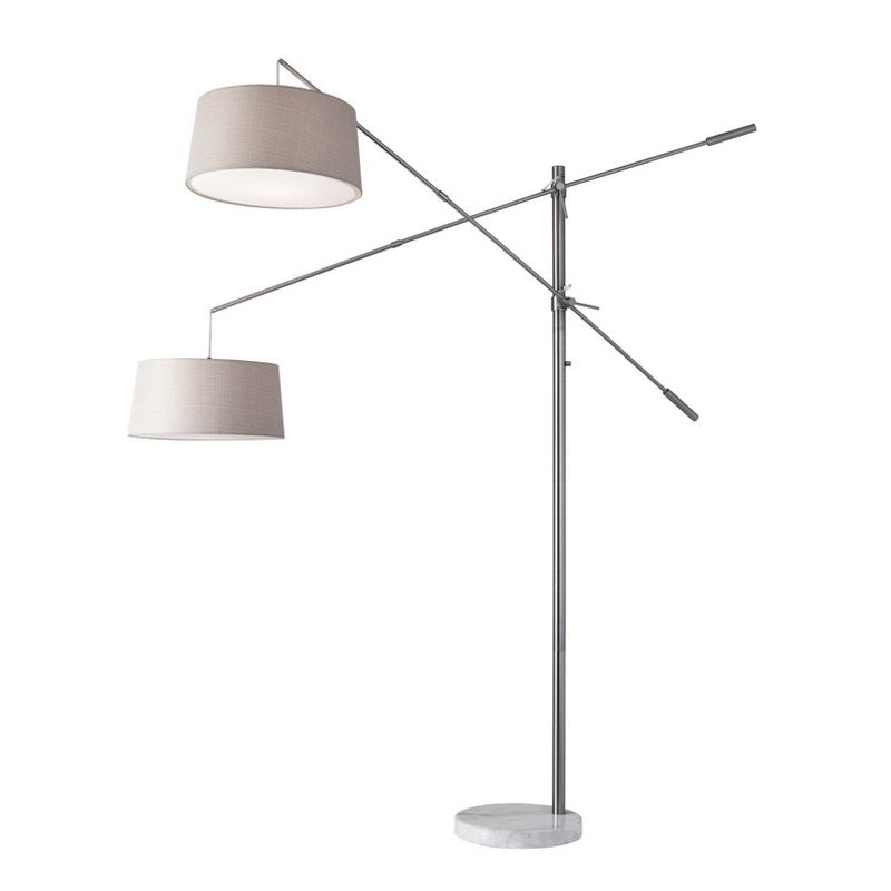 78&#34; Manhattan Two Arm Arc Lamp Steel  - Adesso, 4 of 9