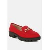 Jacop Micro Suede Metal Chain Link Loafers Women - 2 of 4