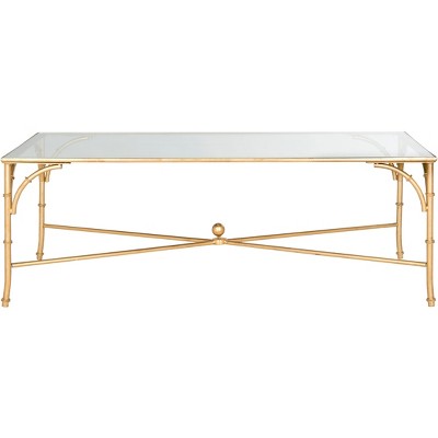 Maurice Coffee Table - Gold/Glass - Safavieh