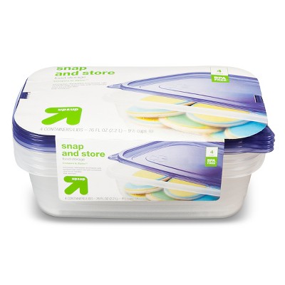 Snap and Store Medium Rectangle Food Storage Container - 4ct/76oz - up & up™