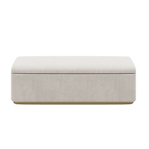 NicBex Storage Ottoman Bench for Bedroom,Storage Bench with Vertical Stripe Design,,Ottoman for Living Room, Bedroom, Entryway - 1 of 4