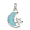 Black Bow Jewelry Sterling Silver and Enameled Light Blue Moon and Star Charm - 3 of 4