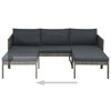 vidaXL Garden Sofa Grey, Dark Grey - 3 of 4
