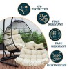 LeisureMod Modern Upholstered 2 Person Hanging Egg Swing Cushion with Headrest Large Breathable Folding Cushion - 3 of 4