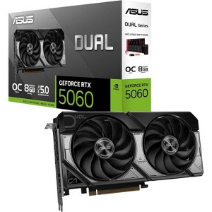 Asus NVIDIA GeForce 5060 8GB GDDR7 Graphic Card DUALRTX5060O8G - 1 of 4