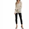 Women's Sequin Semi Sheer Button Down Top - Kiwi - 3 of 4