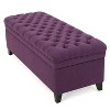 TiramisuBest Storage Ottoman Bench - Purple Fabric Entryway Bench, 50.0"L x 20.5"W x 18.25"H - 4 of 4