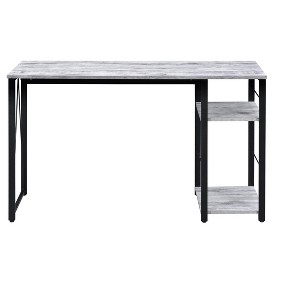Okak 47IN Minimalism Office Desk with 2 Shelves, Standing Desk with Reinforced Metal Frame, Computer Desk for Bedroom, Living Room, Study - 1 of 4
