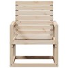 vidaXL Patio Chair - Solid Pine Wood Garden Armchair for Outdoor - Comfortable Seating with Slatted Design - 22.6"x24.8"x29.9" - Brown - 4 of 4