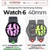 Dexnor for Samsung Galaxy Watch 6 Classic Band [47mm] [43mm],Galaxy Watch 6 Band [40mm] [44mm],[Raised Bezel & Snap-on] Rugged Shockproof Case - 2 of 3