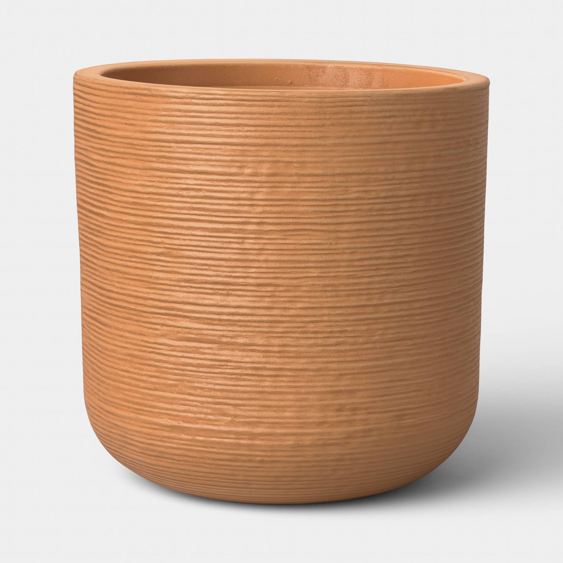 Fluted Outdoor Planter Terracotta Orange 12" - Threshold™