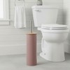 Evideco French Home Goods Metal Toilet Brush and Holder Set With Bamboo Lid - 2 of 4