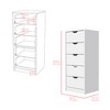RISOKEYS 5 Drawer Chest,Wooden Tall Dresser Storage Dresser Cabinet,Office Organization and Storage,Bedroom Furniture,for Living Room,Entryway - 3 of 4