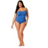 Women's Plus Live In Color Twist Front Shirred One Piece Swimsuit - 3 of 4