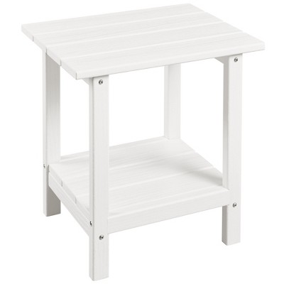 Yaheetech 2-Tier HDPE Adirondack Side Table for Beach, Porch, Patio, Poolside